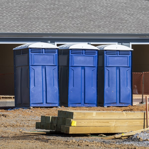 what is the expected delivery and pickup timeframe for the portable toilets in Harris